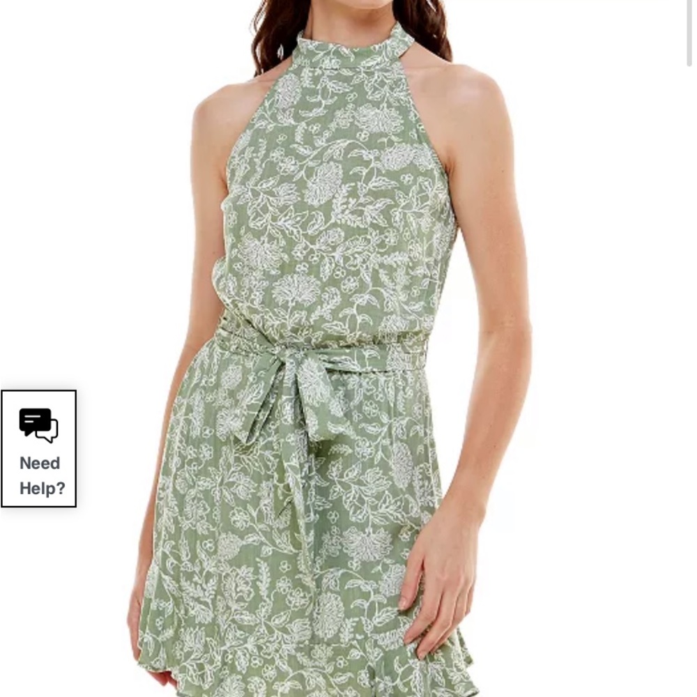 Cute Halter Top Dress with Tie